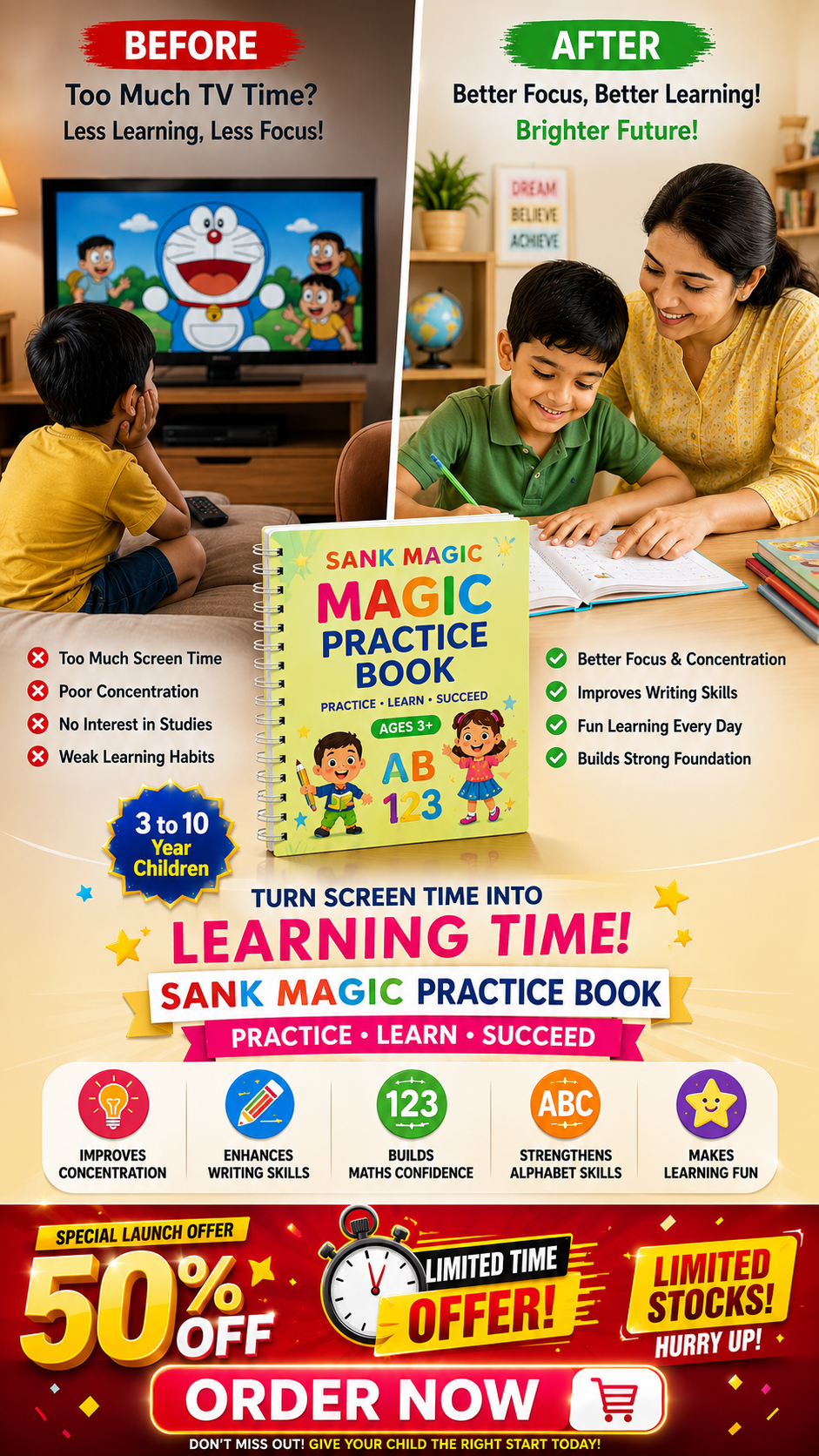 Magic Practice Copy Book
